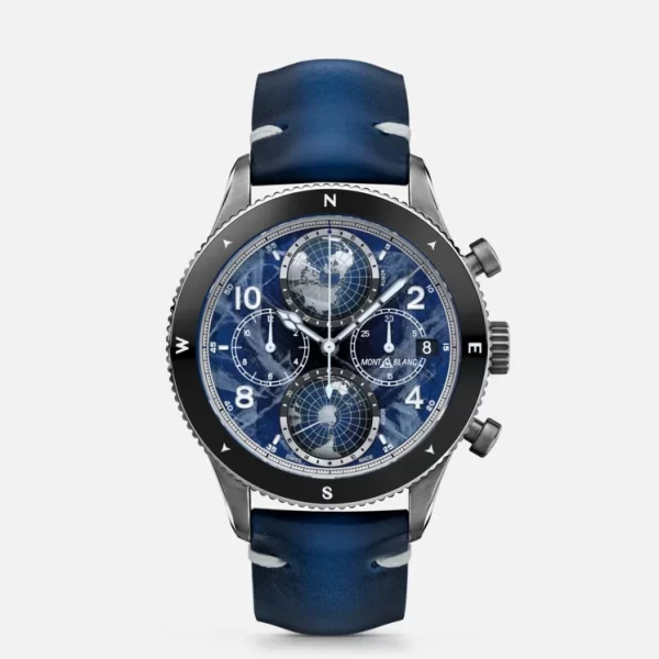 dong ho montblanc 1858 geosphere chronograph 0 oxygen mb129624