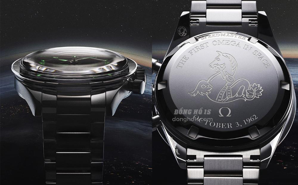 (Speedmaster "First Omega in Space" với kính cong và mặt sau đầy ý nghĩa)