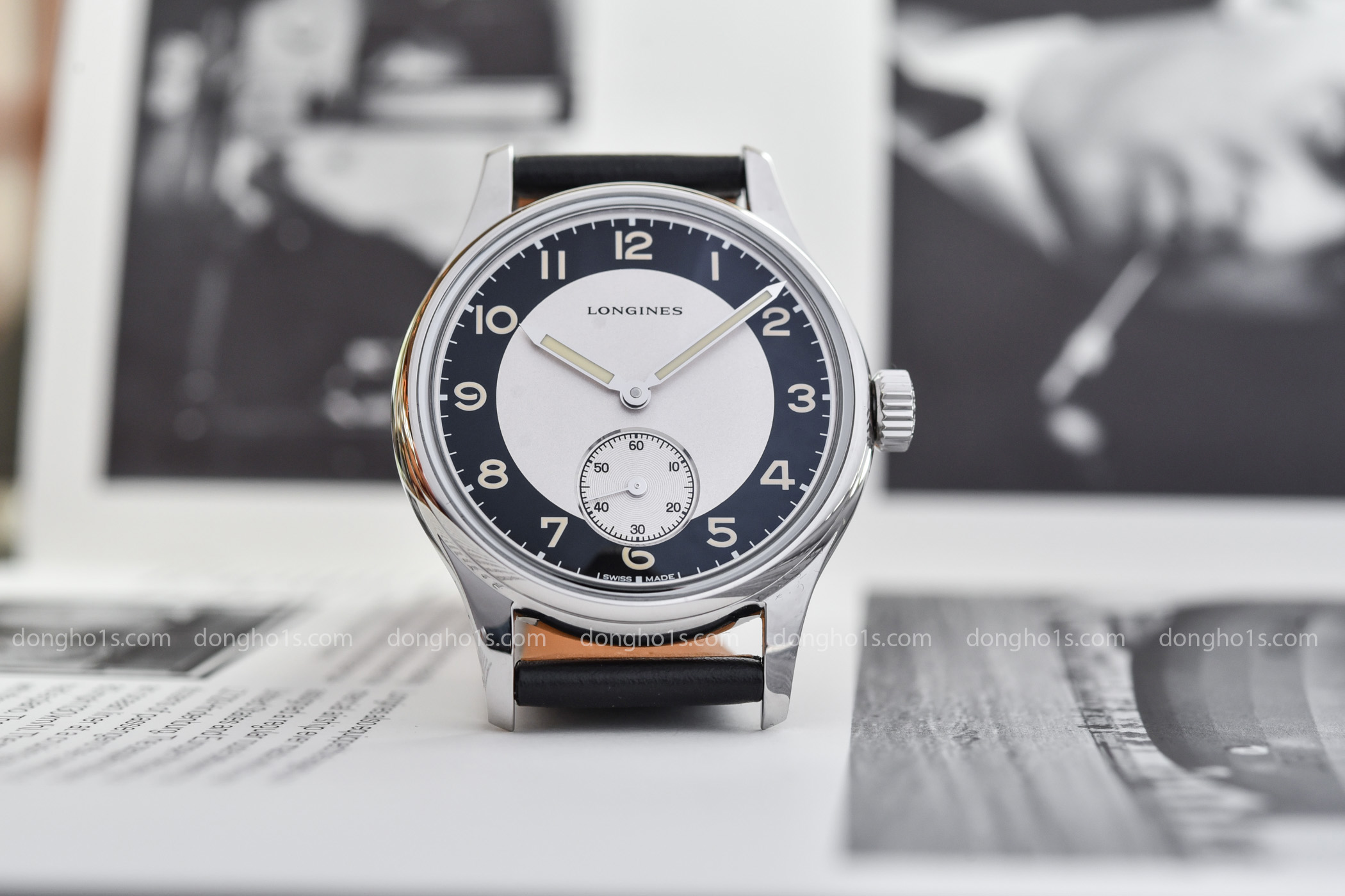 dong ho longines classic replica tuxedo small seconds (4)